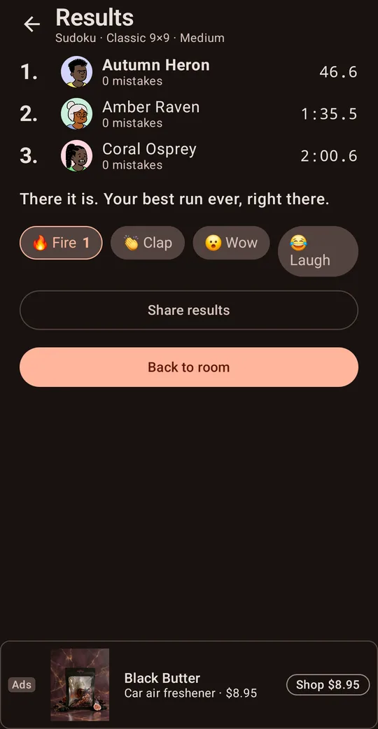 Room Race: Multiplayer Sudoku on Google Play, screen 4